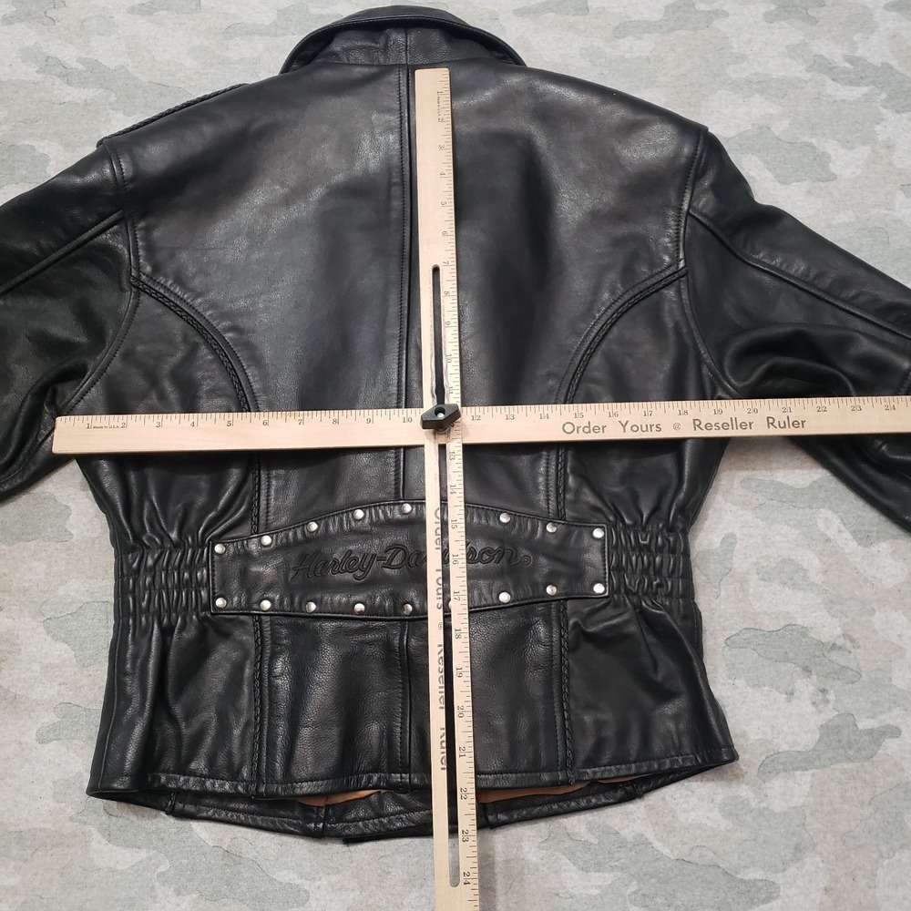 Harley-Davidson Black Leather Biker Jacket - Picture 12 of 15